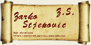 Žarko Stjepović vizit kartica
